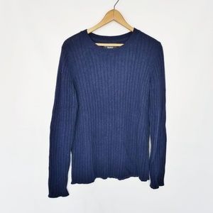 Banana Republic ribbed crew Italian yarn sweater L